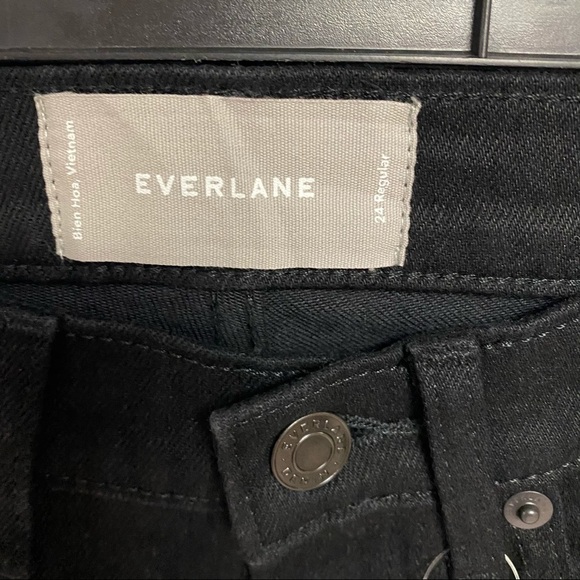 Everlane | The Mid Rise Skinny Jeans Black Size 24 - Picture 3 of 9